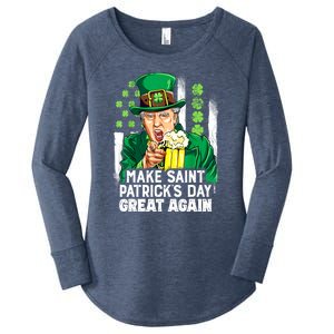 St Patricks Day Trump Make Great Again Funny Leprechaun Gift Women's Perfect Tri Tunic Long Sleeve Shirt