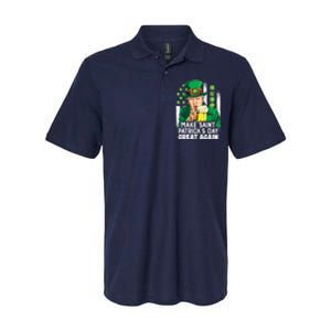 St Patricks Day Trump Make Great Again Funny Leprechaun Gift Softstyle Adult Sport Polo