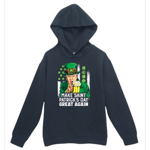 St Patricks Day Trump Make Great Again Funny Leprechaun Gift Urban Pullover Hoodie