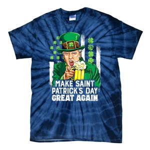 St Patricks Day Trump Make Great Again Funny Leprechaun Gift Tie-Dye T-Shirt