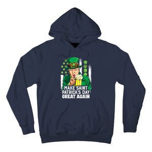 St Patricks Day Trump Make Great Again Funny Leprechaun Gift Tall Hoodie