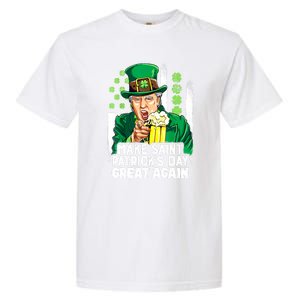 St Patricks Day Trump Make Great Again Funny Leprechaun Gift Garment-Dyed Heavyweight T-Shirt