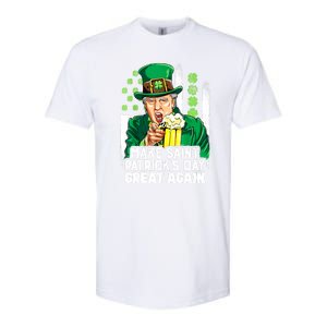 St Patricks Day Trump Make Great Again Funny Leprechaun Gift Softstyle CVC T-Shirt