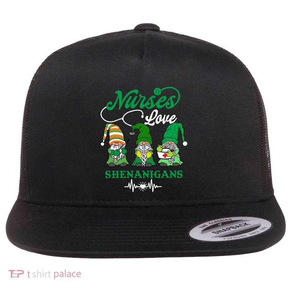 St PatrickS Day Nurses Love Shenanigans Gift Gift Flatbill Hat