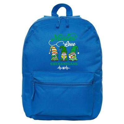 St PatrickS Day Nurses Love Shenanigans Gift Gift 16 in Basic Backpack