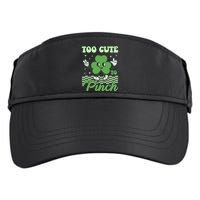St Patricks Day Too Cute To Pinch Retro Cartoon Shamrock Clover Adult Drive Performance Visor