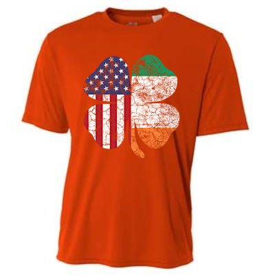 St Patricks Day Irish American Flag Ireland Shamrock Paddys Funny Gift Cooling Performance Crew T-Shirt