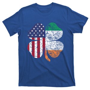 St Patricks Day Irish American Flag Ireland Shamrock Paddys Funny Gift T-Shirt