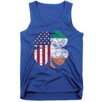 St Patricks Day Irish American Flag Ireland Shamrock Paddys Funny Gift Tank Top