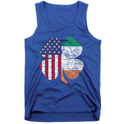 St Patricks Day Irish American Flag Ireland Shamrock Paddys Funny Gift Tank Top