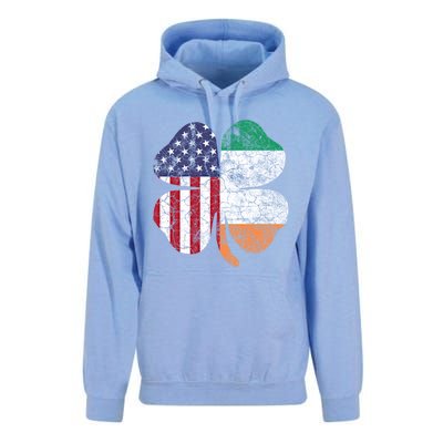 St Patricks Day Irish American Flag Ireland Shamrock Paddys Funny Gift Unisex Surf Hoodie