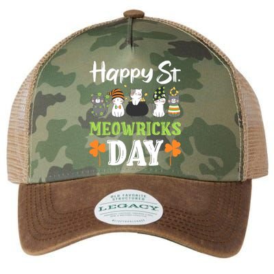 St Patricks Day Outfit Cute Cats Cool Gift Legacy Tie Dye Trucker Hat