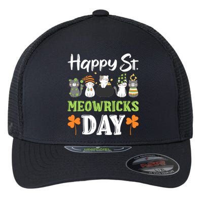 St Patricks Day Outfit Cute Cats Cool Gift Flexfit Unipanel Trucker Cap