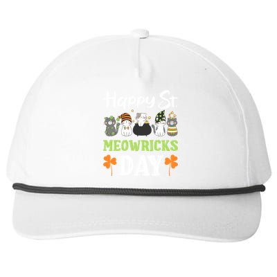 St Patricks Day Outfit Cute Cats Cool Gift Snapback Five-Panel Rope Hat