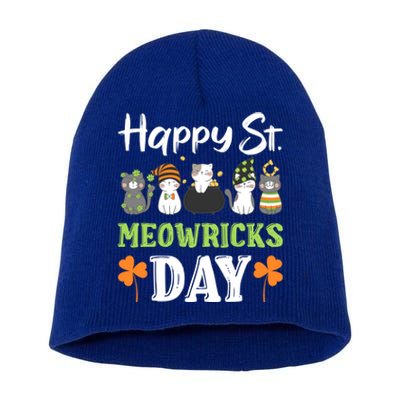 St Patricks Day Outfit Cute Cats Cool Gift Short Acrylic Beanie