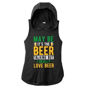 St Patricks Day Meaningful Gift Ladies PosiCharge Tri-Blend Wicking Draft Hoodie Tank