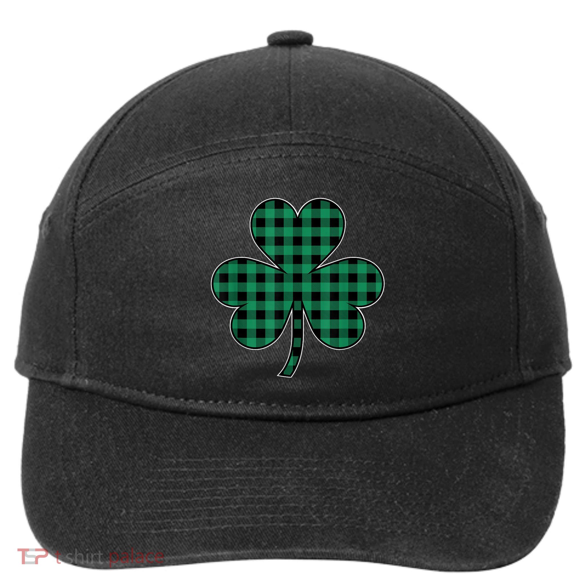 St Patricks Day Shirt Irish Wo  Plaid Graphic Shamrock 7-Panel Snapback Hat
