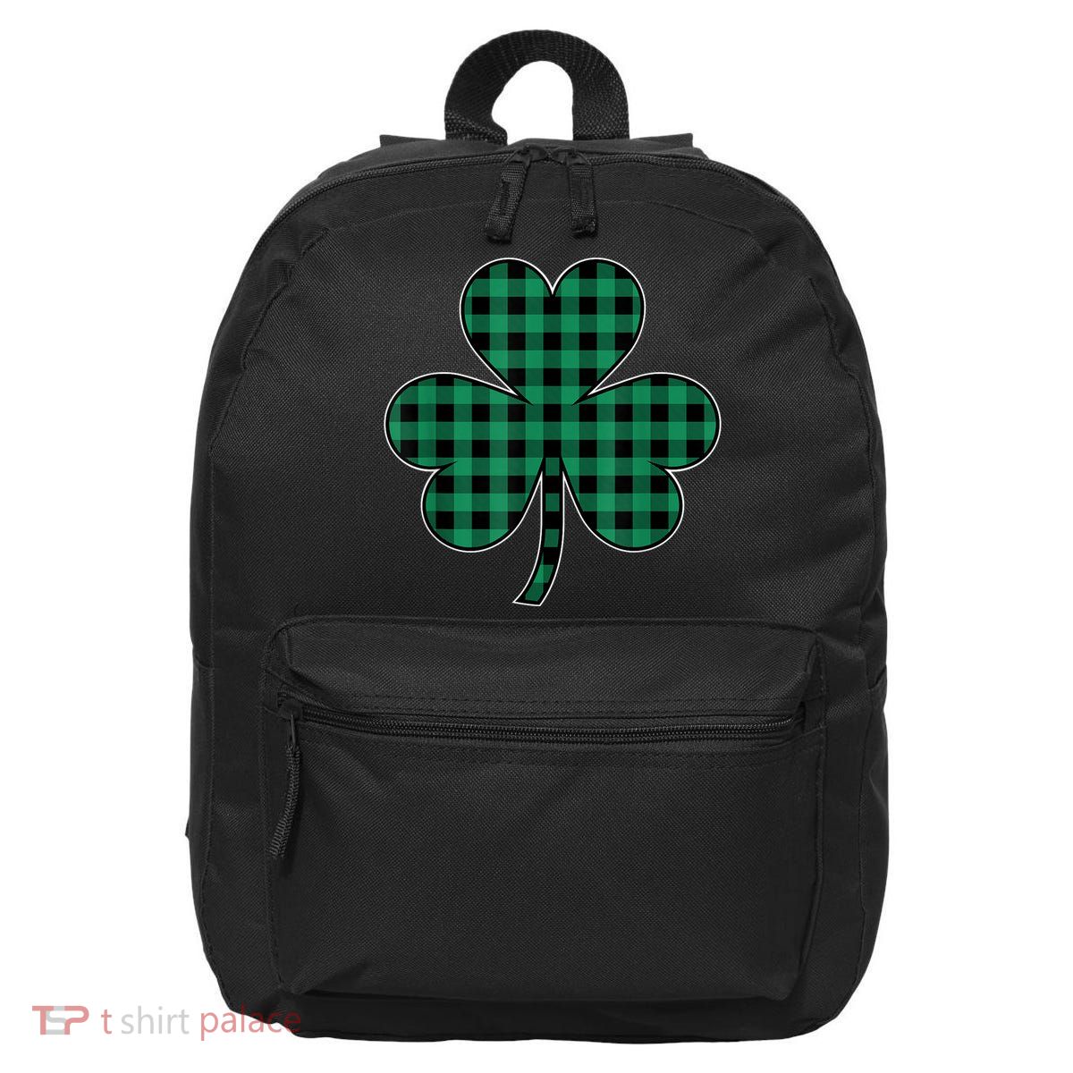 St Patricks Day Shirt Irish Wo  Plaid Graphic Shamrock 16 in Basic Backpack