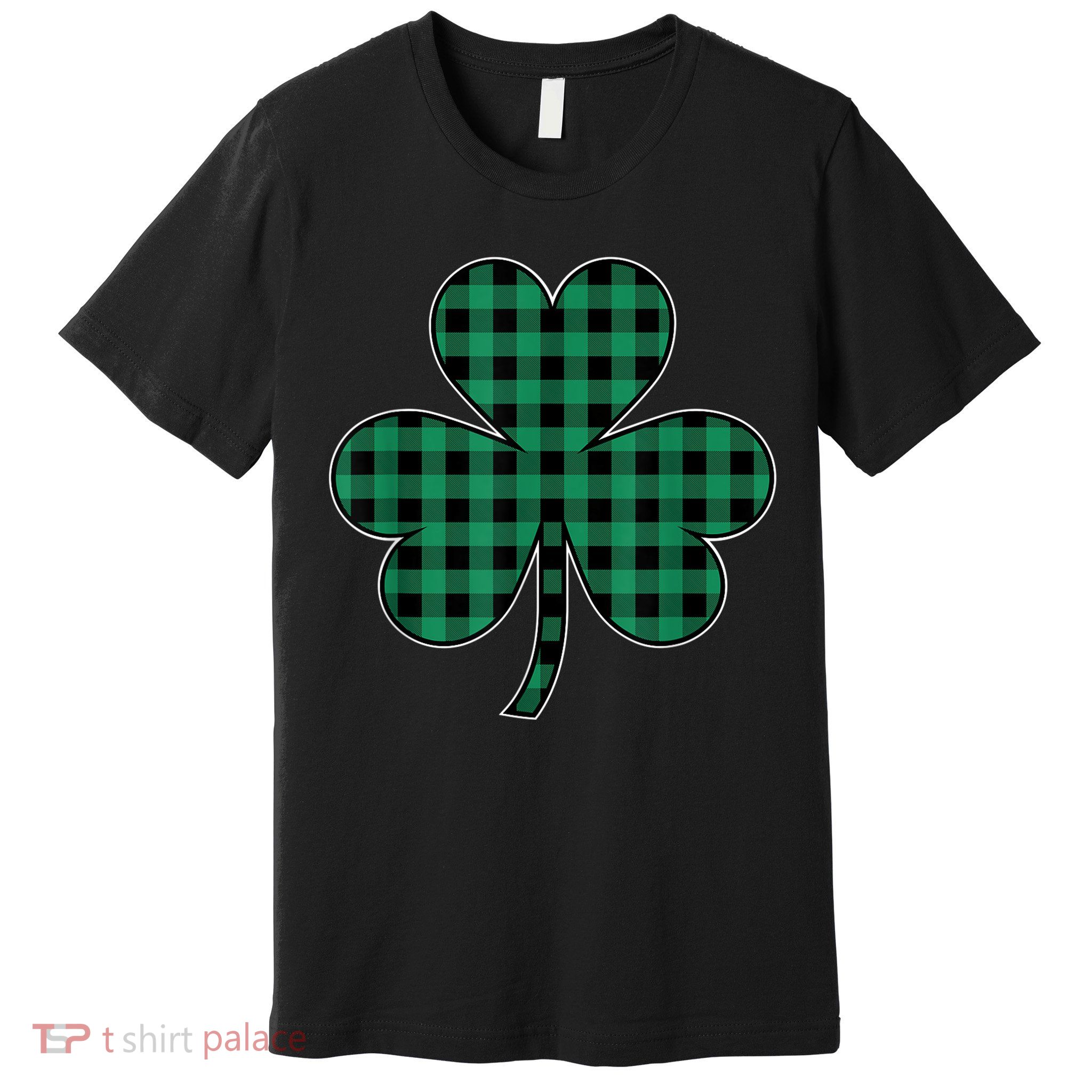 St Patricks Day Shirt Irish Wo  Plaid Graphic Shamrock Premium T-Shirt