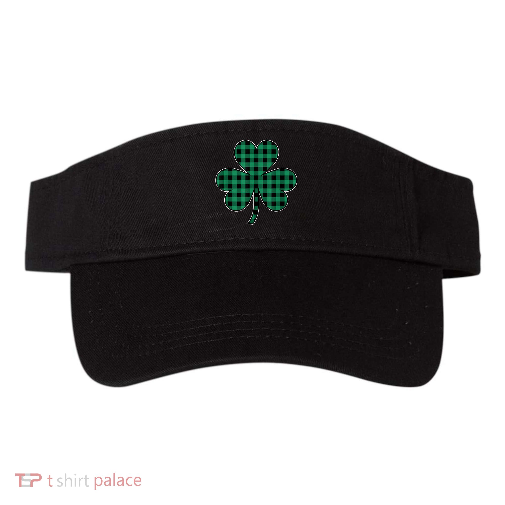 St Patricks Day Shirt Irish Wo  Plaid Graphic Shamrock Visor