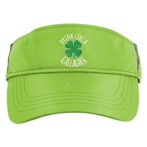 St Patricks Day Beer Drink Like A Gallagher Shamrocks Irish Gift Adult Drive Performance Visor