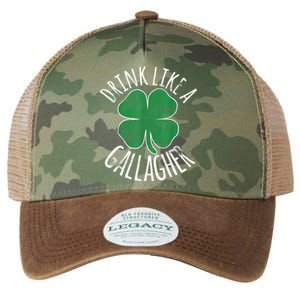 St Patricks Day Beer Drink Like A Gallagher Shamrocks Irish Gift Legacy Tie Dye Trucker Hat