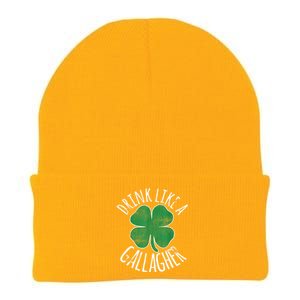 St Patricks Day Beer Drink Like A Gallagher Shamrocks Irish Gift Knit Cap Winter Beanie