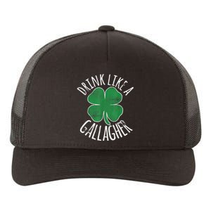 St Patricks Day Beer Drink Like A Gallagher Shamrocks Irish Gift Yupoong Adult 5-Panel Trucker Hat