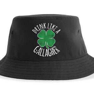 St Patricks Day Beer Drink Like A Gallagher Shamrocks Irish Gift Sustainable Bucket Hat