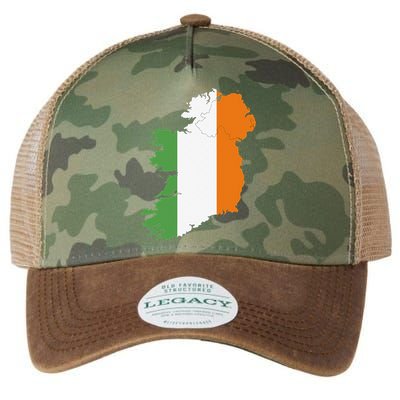 St. Patrick's Day Irish Map And Flag Of Ireland Legacy Tie Dye Trucker Hat