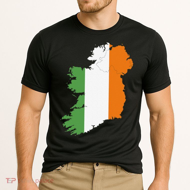 St. Patrick's Day Irish Map And Flag Of Ireland Performance Shirt