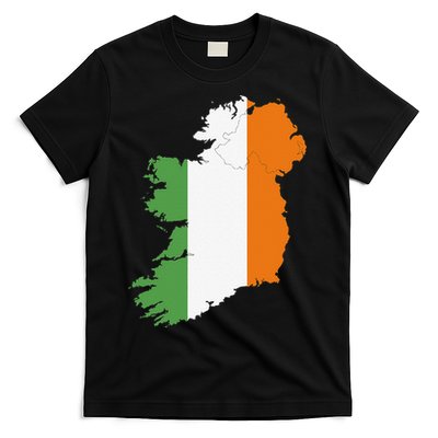 St. Patrick's Day Irish Map And Flag Of Ireland T-Shirt