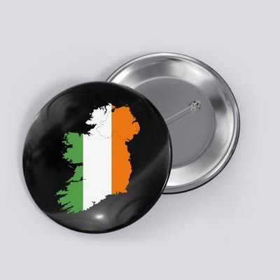St. Patrick's Day Irish Map And Flag Of Ireland Button