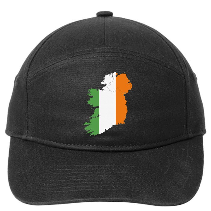 St. Patrick's Day Irish Map And Flag Of Ireland 7-Panel Snapback Hat