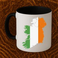 St. Patrick's Day Irish Map And Flag Of Ireland Mug