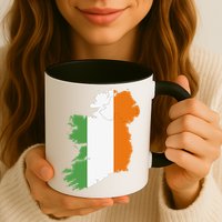 St. Patrick's Day Irish Map And Flag Of Ireland Mug