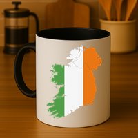 St. Patrick's Day Irish Map And Flag Of Ireland Mug