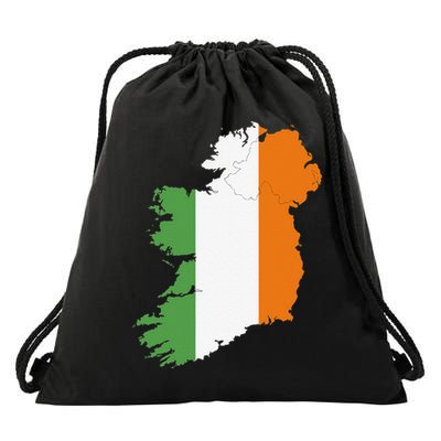 St. Patrick's Day Irish Map And Flag Of Ireland Drawstring Bag