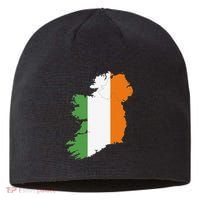St. Patrick's Day Irish Map And Flag Of Ireland Sustainable Beanie