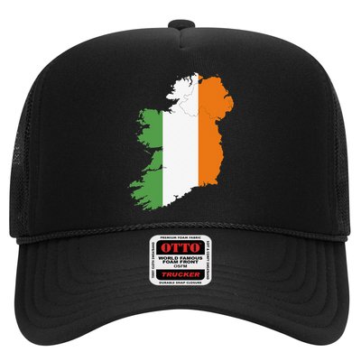 St. Patrick's Day Irish Map And Flag Of Ireland Trucker Hat