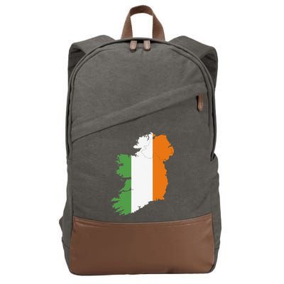 St. Patrick's Day Irish Map And Flag Of Ireland Cotton Canvas Backpack
