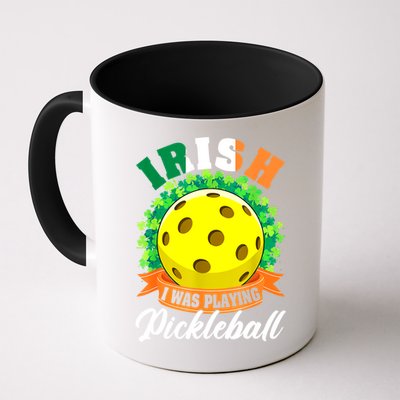 St Patricks Day Irish I Was Playing Pickleball Ball Shamrock Gift Mug