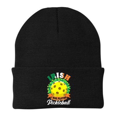 St Patricks Day Irish I Was Playing Pickleball Ball Shamrock Gift Beanie