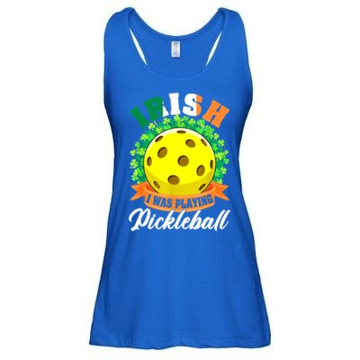 St Patricks Day Irish I Was Playing Pickleball Ball Shamrock Gift Ladies Essential Flowy Tank