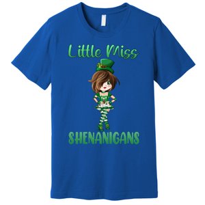 St Patricks Day Anime Leprechaun Miss Shenanigans Teen Gift Premium T-Shirt