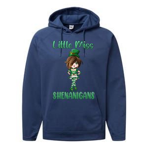 St Patricks Day Anime Leprechaun Miss Shenanigans Teen Gift Performance Fleece Hoodie