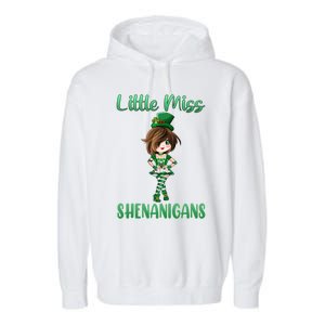 St Patricks Day Anime Leprechaun Miss Shenanigans Teen Gift Garment-Dyed Fleece Hoodie