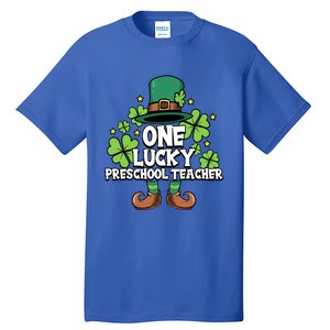 St Patricks Day Leprechaun One Lucky Preschool Teacher Cool Gift Tall T-Shirt