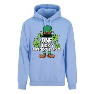 St Patricks Day Leprechaun One Lucky Preschool Teacher Cool Gift Unisex Surf Hoodie