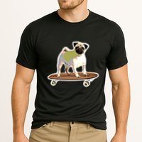 Skateboarding Pug Dog Riding Skateboard Skater Gift Cooling Performance Crew T-Shirt